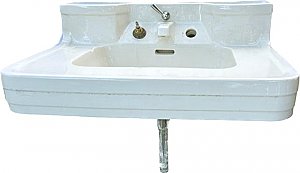 Antique "Crane" Corwith Compeer - Vitreous China Wall Mount Slant Back Lav Sink - Circa 1938