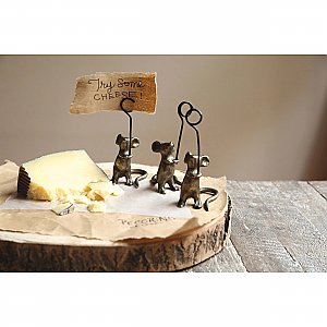 Cast Iron Mouse Card, Photo or Recipe Holder