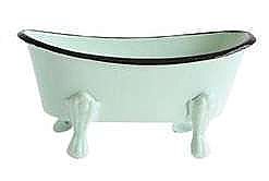 Enamel Bathtub Soap Dish - Aqua
