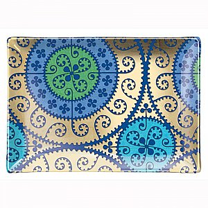 Ziggy Gold Leaf Glass Tray