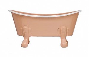Enamel Bathtub Soap Dish - Peachy Pink