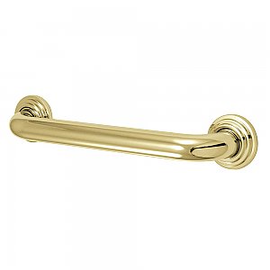 12" Milano Collection Safety Grab Bar for Bathroom - Polished Brass
