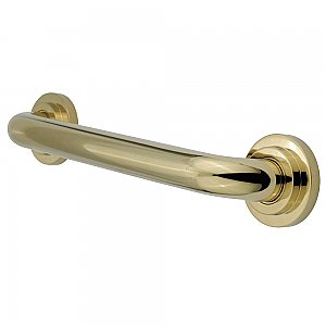 12" Manhattan Collection Safety Grab Bar for Bathroom - Polished Brass