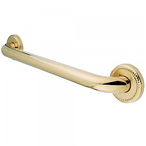 32" Laurel Collection Safety Grab Bar for Bathroom - Polished Brass
