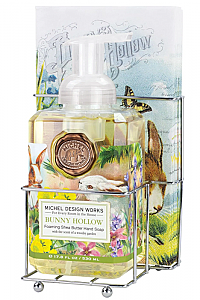 Michel Design Works Foaming Hand Soap and Guest Napkin/Hand Towel Set - Bunny Hollow