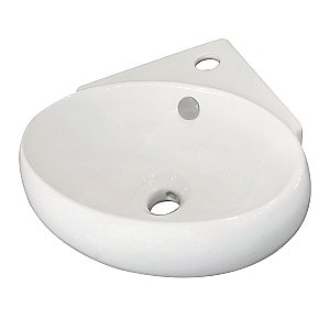Fauceture Minim Corner Bathroom Sink - White
