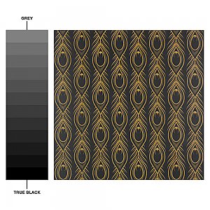 Art Deco Daiquiri Black 11-3/4" x 11-3/4" Porcelain Floor & Wall Tile - Per Case of 13 - 12.74 Sq. Ft.