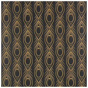 Art Deco Daiquiri Black 11-3/4" x 11-3/4" Porcelain Floor & Wall Tile - Per Case of 13 - 12.74 Sq. Ft.