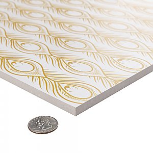 Art Deco Daiquiri White 11-3/4" x 11-3/4" Porcelain Floor & Wall Tile - Per Case of 13 - 12.74 Sq. Ft.