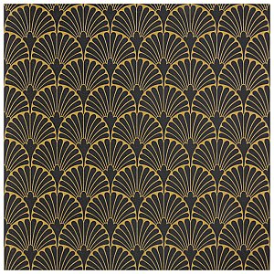 Art Deco Manhattan Black 11-3/4" x11-3/4" Porcelain Floor & Wall Tile - Per Case of 13 - 12.74 Sq. Ft.