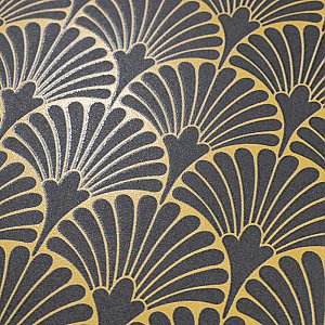 Art Deco Manhattan Black 11-3/4" x11-3/4" Porcelain Floor & Wall Tile - Per Case of 13 - 12.74 Sq. Ft.