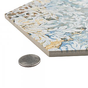 Carpet Hex Tapestry Natural 9-7/8 x 11-1/4" Porcelain Floor & Wall Tile - 17 Tiles Per Case - 10.03 Sq. Ft.