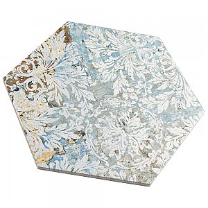 Carpet Hex Tapestry Natural 9-7/8 x 11-1/4" Porcelain Floor & Wall Tile - 17 Tiles Per Case - 10.03 Sq. Ft.
