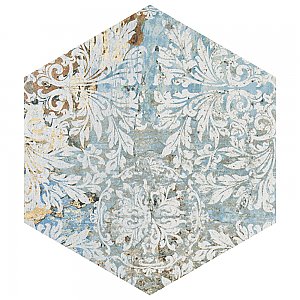 Carpet Hex Tapestry Natural 9-7/8 x 11-1/4" Porcelain Floor & Wall Tile - 17 Tiles Per Case - 10.03 Sq. Ft.