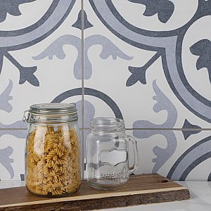Amberes Azul II 13" x 13" Ceramic Floor & Wall Tile - 13 Tiles Per Case - 15.6 Sq. Ft.