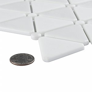 Expressions Treux White Glass Mosaic Tile - Per Sheet - .93 Sq. Ft. Per Sheet