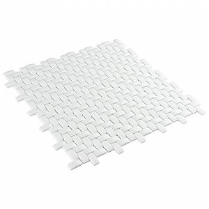 Expressions Weave White Glass Mosaic Tile - Per Sheet - 1.06 Sq. Ft. Per Sheet