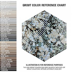 Inedita Hex Blue 9-7/8" x 11-1/4" Porcelain Floor & Wall Tile -17 Tiles Per Case - 10.03 Sq. Ft.