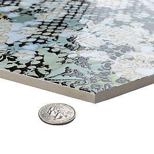 Inedita Hex Blue 9-7/8" x 11-1/4" Porcelain Floor & Wall Tile -17 Tiles Per Case - 10.03 Sq. Ft.