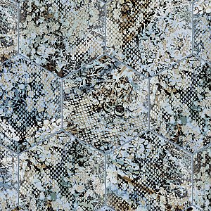 Inedita Hex Blue 9-7/8" x 11-1/4" Porcelain Floor & Wall Tile -17 Tiles Per Case - 10.03 Sq. Ft.