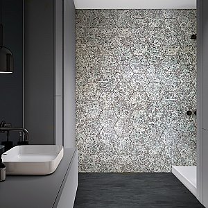 Inedita Hex White 9-7/8" x 11-1/4" Porcelain Floor & Wall Tile -17 Tiles Per Case - 10.03 Sq. Ft.