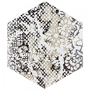 Inedita Hex White 9-7/8" x 11-1/4" Porcelain Floor & Wall Tile -17 Tiles Per Case - 10.03 Sq. Ft.