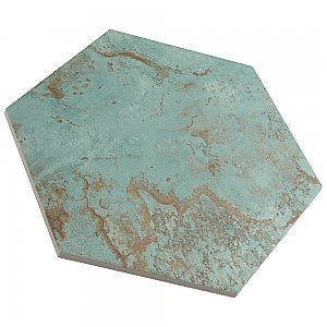 Zinc Hex Green 9-7/8" x 11-1/4" Porcelain Floor & Wall Tile - Sold Per Case of 17 - 10.03 Sq. Ft.