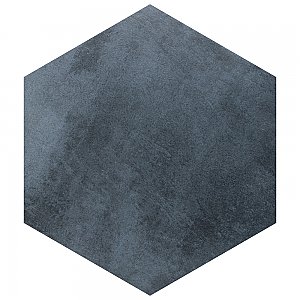 Industrial Hex Blue 8-1/2" x 9-7/8" Porcelain Floor & Wall Tile - 9 Tiles Per Case - 4.05 Sq. Ft.