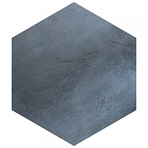 Industrial Hex Blue 8-1/2" x 9-7/8" Porcelain Floor & Wall Tile - 9 Tiles Per Case - 4.05 Sq. Ft.