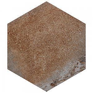 Industrial Hex Multi Mix 8-1/2" x 9-7/8" Porcelain Floor & Wall Tile - 9 Tiles Per Case - 4.05 Sq. Ft.