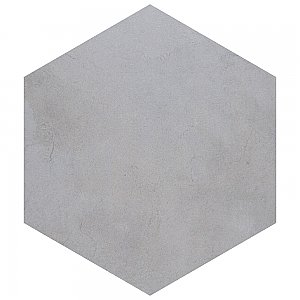 Industrial Hex Silver 8-1/2" x 9-7/8" Porcelain Floor & Wall Tile - 9 Tiles Per Case - 4.05 Sq. Ft.
