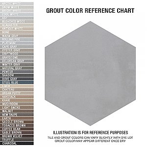 Industrial Hex White 8-1/2" x 9-7/8" Porcelain Floor & Wall Tile - 9 Tiles Per Case - 4.05 Sq. Ft.