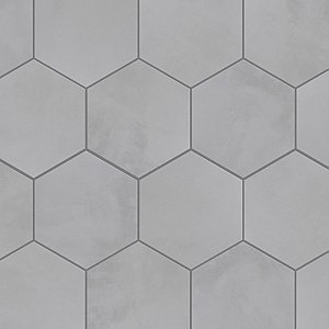 Industrial Hex White 8-1/2" x 9-7/8" Porcelain Floor & Wall Tile - 9 Tiles Per Case - 4.05 Sq. Ft.