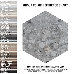 Recycle Hex River White 8-1/2" x 9-7/8" Porcelain Floor & Wall Tile - 9 Tiles Per Case - 4.05 Sq. Ft.