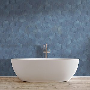 Horizon Hex Azul 7-3/4" x 9" Porcelain Floor & Wall Tile - 24 Tiles Per Case - 8.88 Sq. Ft.