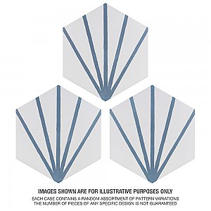 Horizon Dawn Hex Azul 7-3/4" x 9" Porcelain Floor & Wall Tile - 24 Tiles Per Case - 8.88 Sq. Ft.