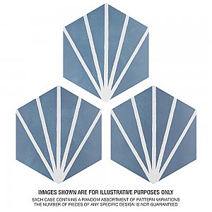 Horizon Dusk Hex Azul 7-3/4" x 9" Porcelain Floor & Wall Tile - 24 Tiles Per Case - 8.88 Sq. Ft.