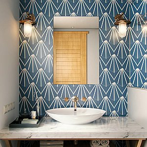 Horizon Dusk Hex Azul 7-3/4" x 9" Porcelain Floor & Wall Tile - 24 Tiles Per Case - 8.88 Sq. Ft.