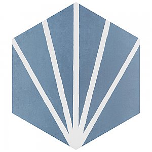 Horizon Dusk Hex Azul 7-3/4" x 9" Porcelain Floor & Wall Tile - 24 Tiles Per Case - 8.88 Sq. Ft.