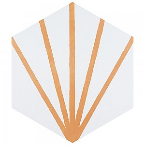 Horizon Dawn Hex Mostaza 7-3/4" x 9" Porcelain Floor & Wall Tile - Per Case of 24 - 8.88 Sq. Ft