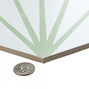 Horizon Dawn Hex Verde 7-3/4" x 9" Porcelain Floor & Wall Tile - 24 Tiles Per Case - 8.88 Sq. Ft.