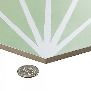 Horizon Dusk Hex Verde 7-3/4" x 9" Porcelain Floor & Wall Tile - 24 Tiles Per Case - 8.88 Sq. Ft.