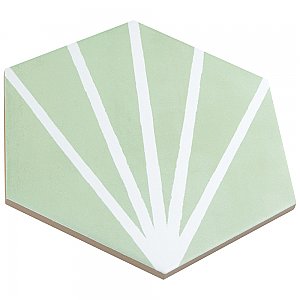 Horizon Dusk Hex Verde 7-3/4" x 9" Porcelain Floor & Wall Tile - 24 Tiles Per Case - 8.88 Sq. Ft.