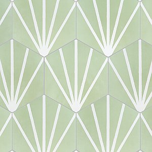 Horizon Dusk Hex Verde 7-3/4" x 9" Porcelain Floor & Wall Tile - 24 Tiles Per Case - 8.88 Sq. Ft.