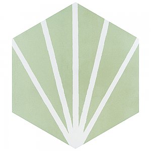 Horizon Dusk Hex Verde 7-3/4" x 9" Porcelain Floor & Wall Tile - 24 Tiles Per Case - 8.88 Sq. Ft.