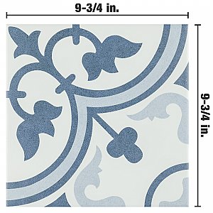 Arte Crystal 9-3/4" x 9-3/4" Porcelain Tile - Per Case of 16 Tile - 10.84 Sq. Ft. Per Case