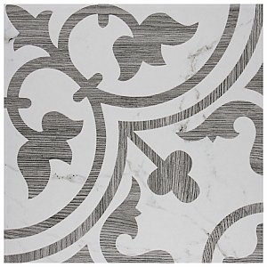 Arte Loire Silver 9-3/4" x 9-3/4" Porcelain Tile - Per Case of 16 Tile - 10.88 Sq. Ft. Per Case