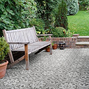 Arte Loire Silver 9-3/4" x 9-3/4" Porcelain Tile - Per Case of 16 Tile - 10.88 Sq. Ft. Per Case