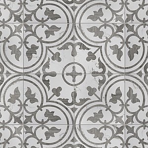Arte Loire Silver 9-3/4" x 9-3/4" Porcelain Tile - Per Case of 16 Tile - 10.88 Sq. Ft. Per Case