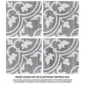Llama Arte Loire Verso Silver Smoke 9-3/4" x 9-3/4" Porcelain Floor & Wall Tile - Per Case of 16 - 10.88 Sq. Ft.